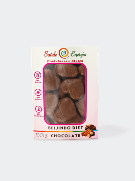 Biscoito beijinho diet com chocolate